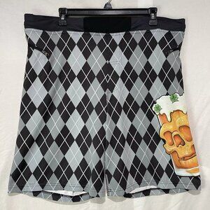 Feed Me Fight Me Men's Shorts Extra Large XL Skull Beer Gym Active Drawstring